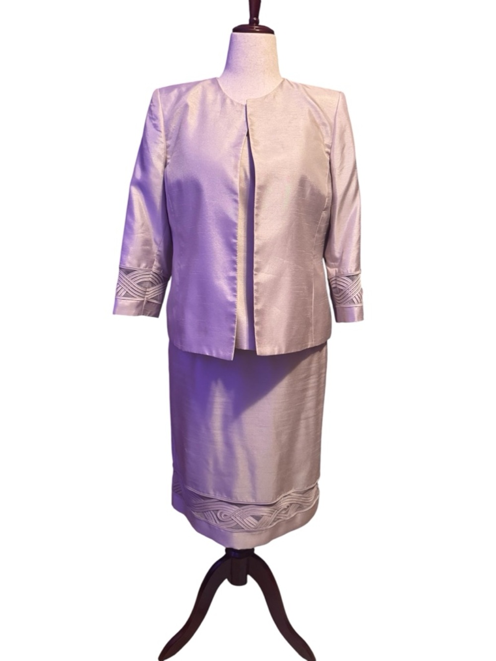 Kasper Champagne 3-Piece Suit Set, Sz 12, EUC